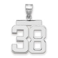 14kw Medium Polished Number 38 Charm