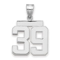 14kw Medium Polished Number 39 Charm