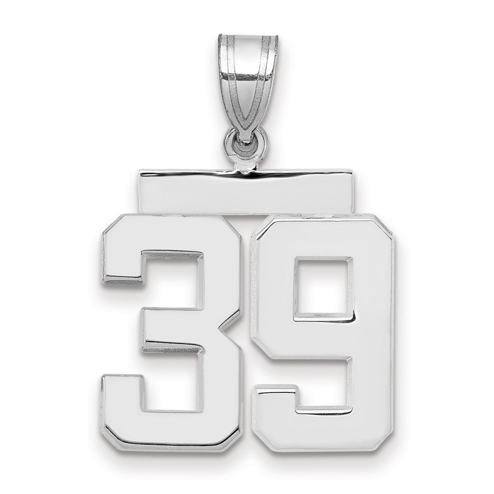 14kw Medium Polished Number 39 Charm