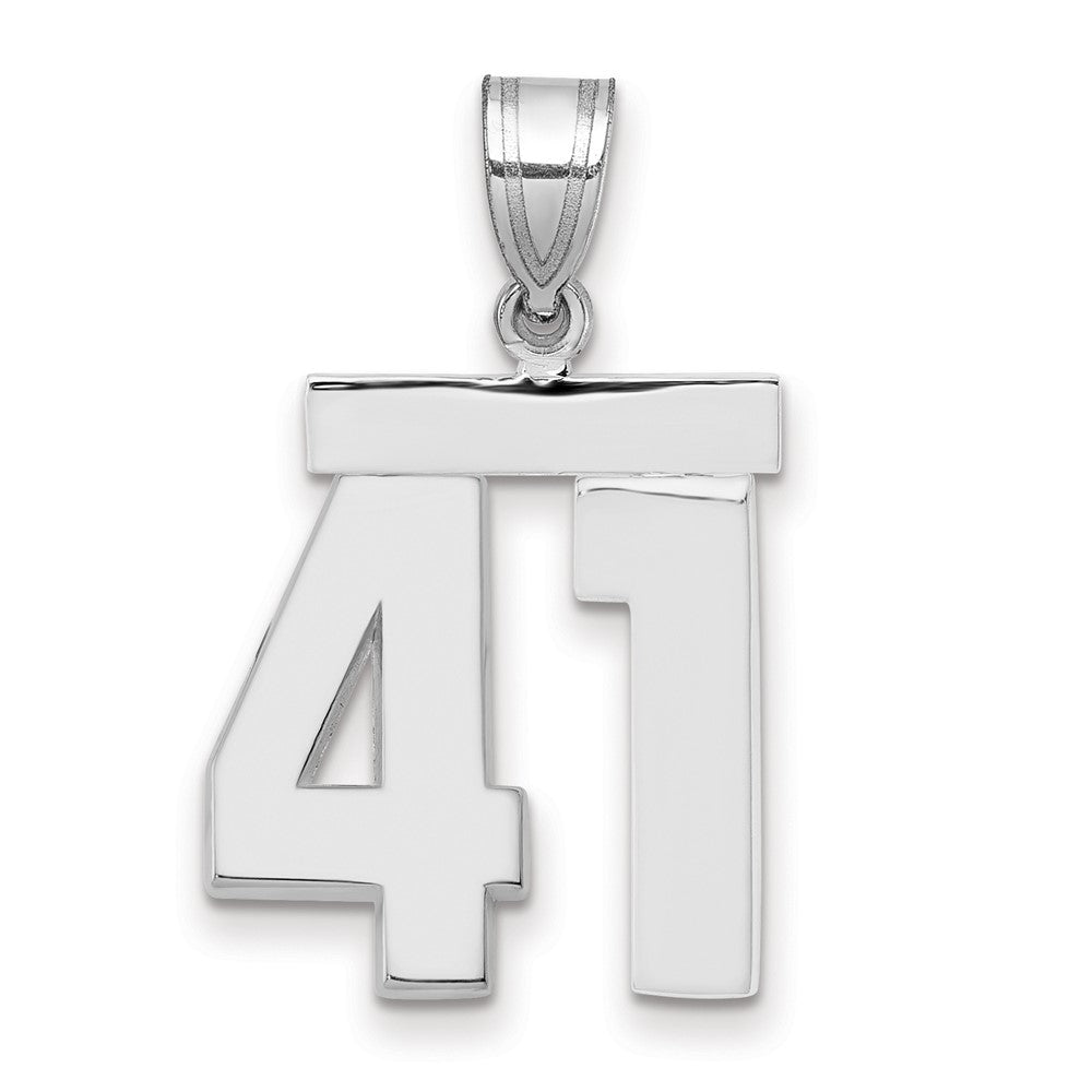 14kw Medium Polished Number 41 Charm