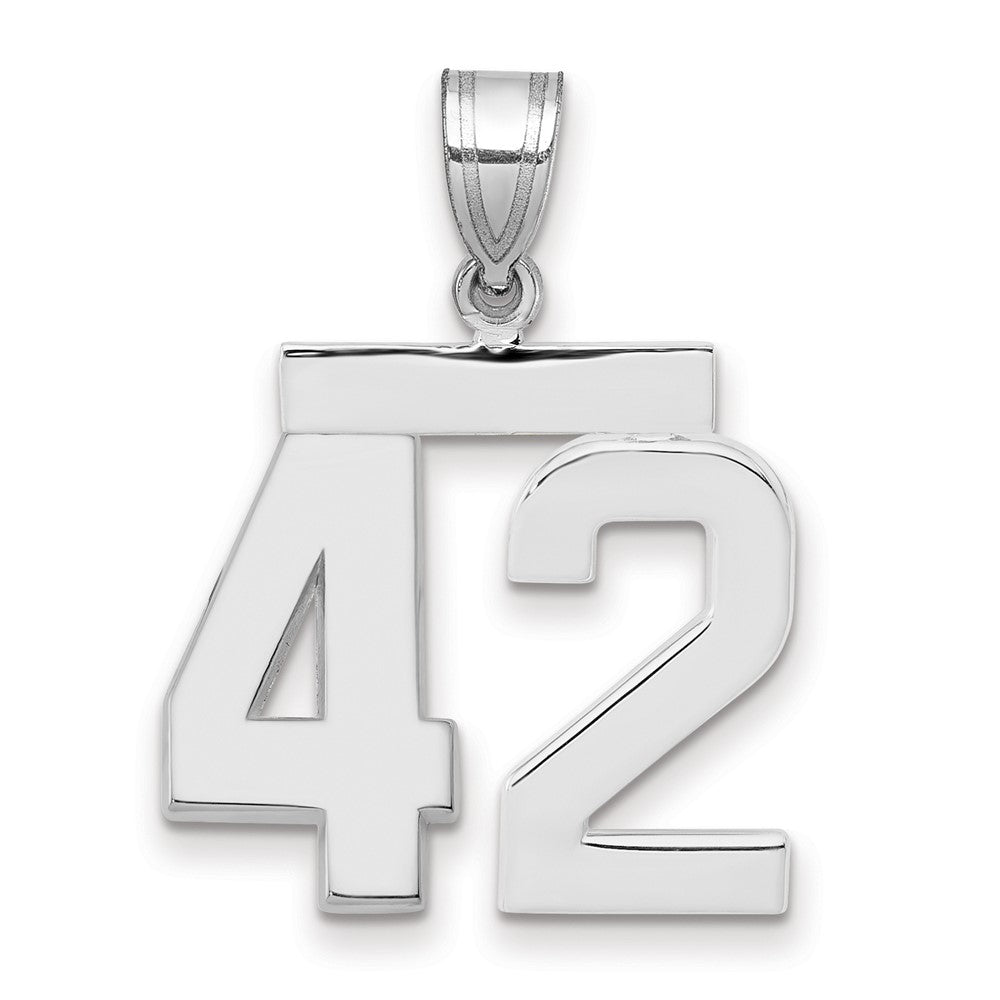 14kw Medium Polished Number 42 Charm