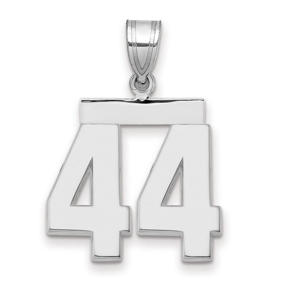 14kw Medium Polished Number 44 Charm