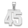 14kw Medium Polished Number 45 Charm