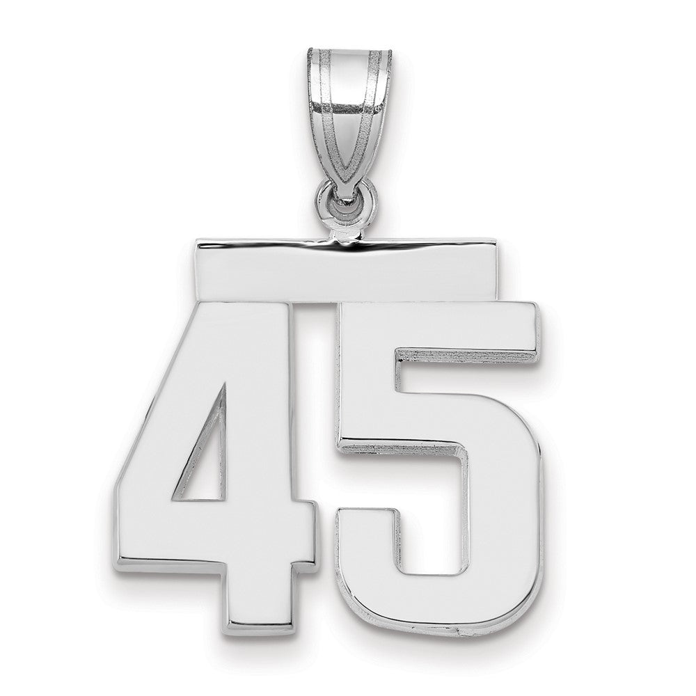 14kw Medium Polished Number 45 Charm