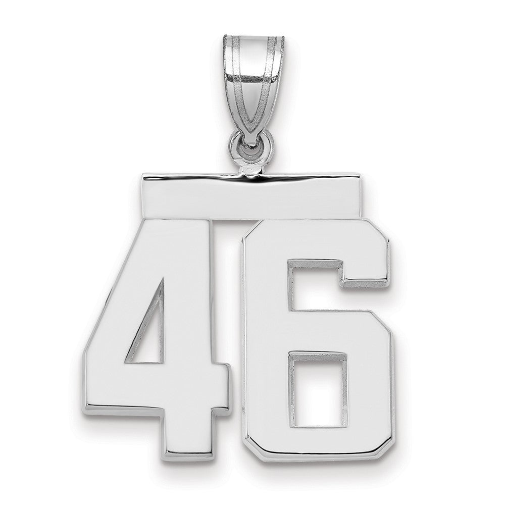 14kw Medium Polished Number 46 Charm