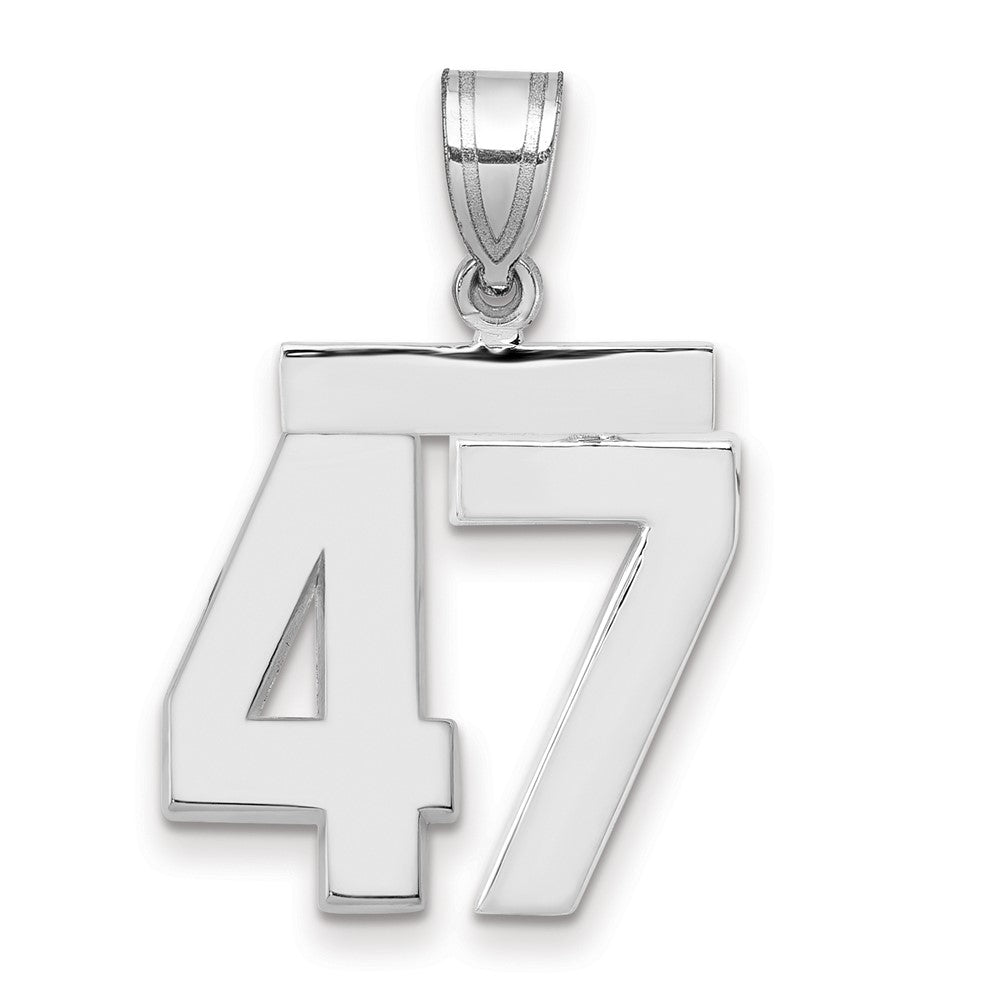 14kw Medium Polished Number 47 Charm