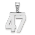 14kw Medium Polished Number 47 Charm