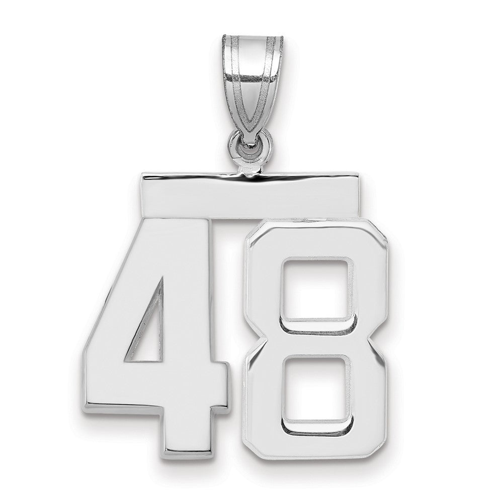 14kw Medium Polished Number 48 Charm