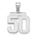 14kw Medium Polished Number 50 Charm