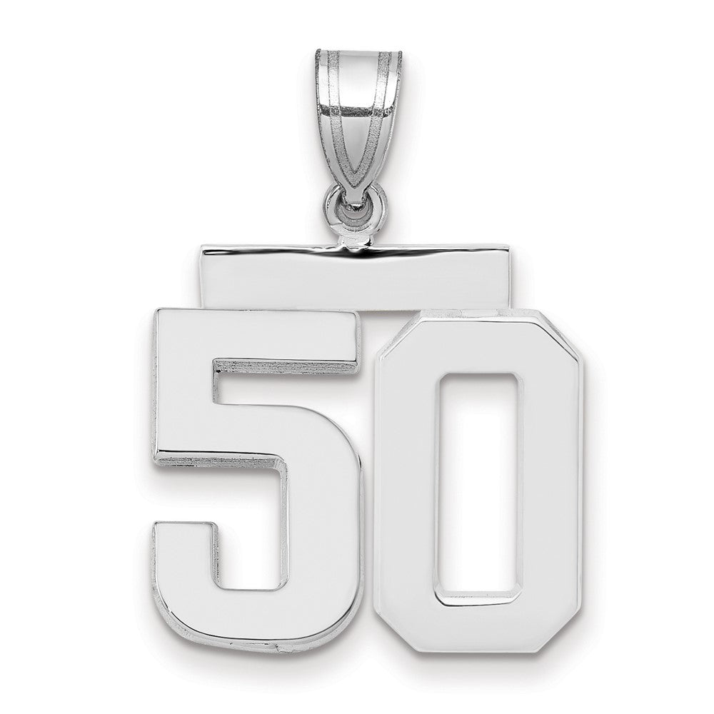 14kw Medium Polished Number 50 Charm