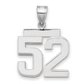 14kw Medium Polished Number 52 Charm