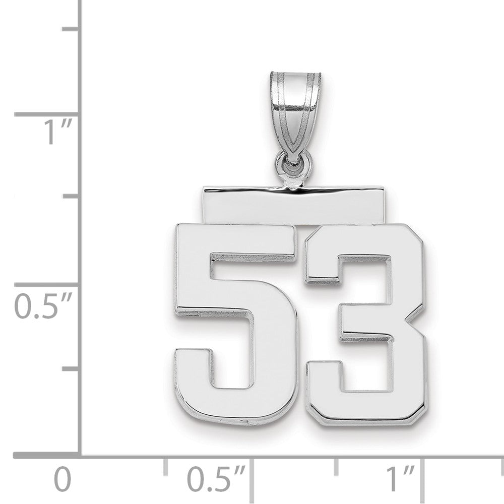 14kw Medium Polished Number 53 Charm