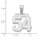 14kw Medium Polished Number 54 Charm