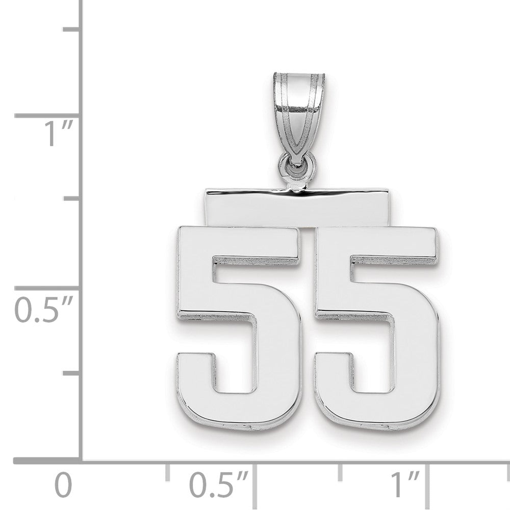 14kw Medium Polished Number 55 Charm