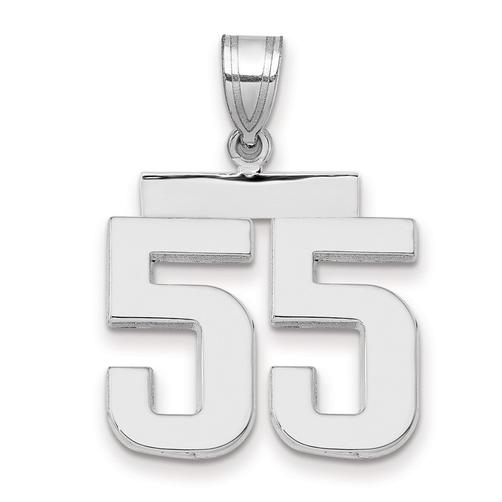14kw Medium Polished Number 55 Charm