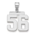 14kw Medium Polished Number 56 Charm