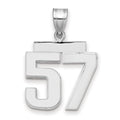 14kw Medium Polished Number 57 Charm