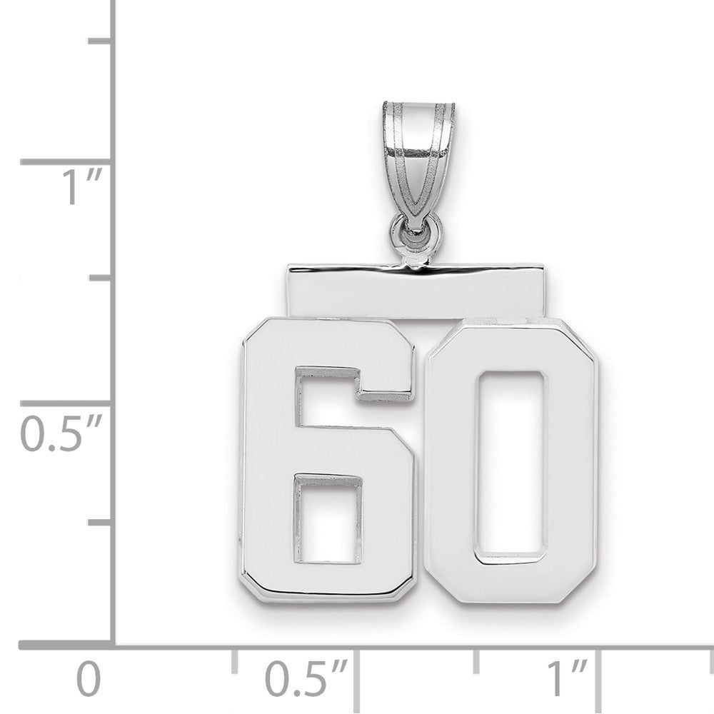 14kw Medium Polished Number 60 Charm