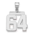 14kw Medium Polished Number 64 Charm