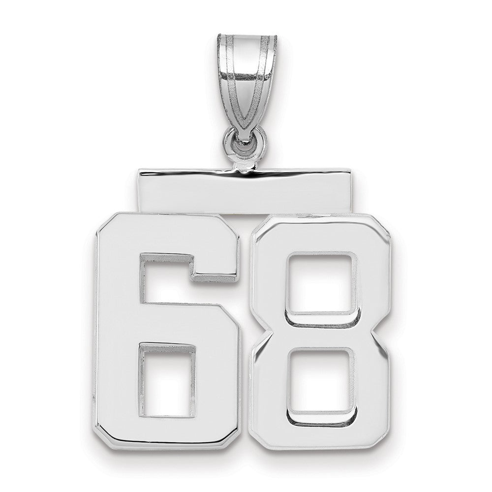 14kw Medium Polished Number 68 Charm