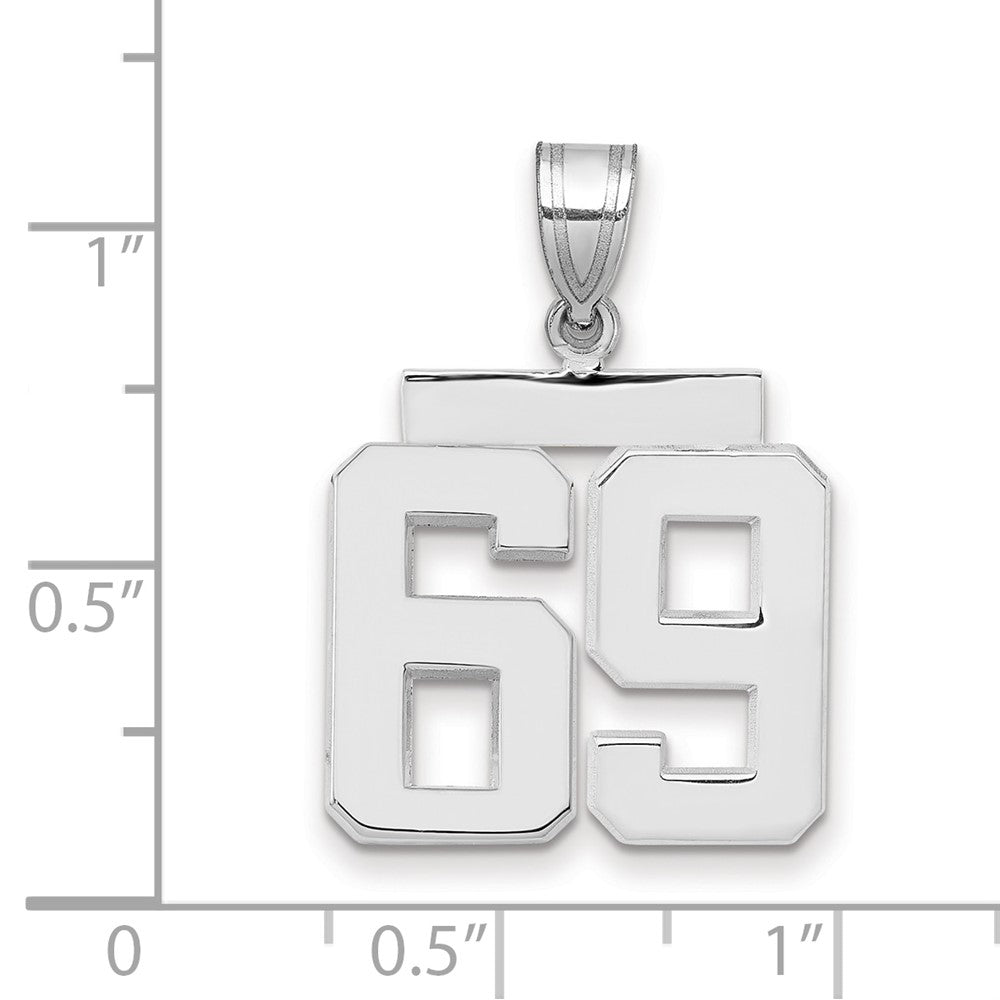 14kw Medium Polished Number 69 Charm