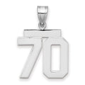 14kw Medium Polished Number 70 Charm