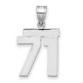14kw Medium Polished Number 71 Charm