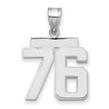 14kw Medium Polished Number 76 Charm