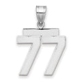 14kw Medium Polished Number 77 Charm