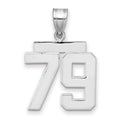 14kw Medium Polished Number 79 Charm