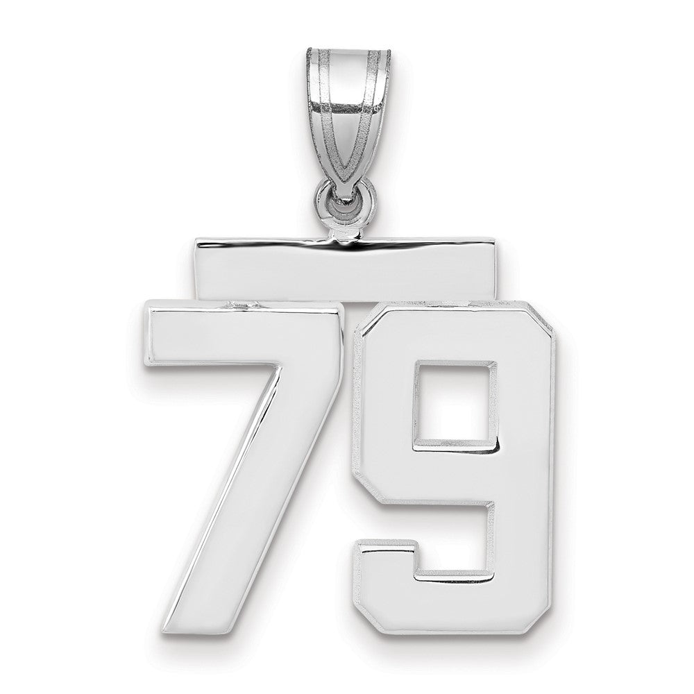 14kw Medium Polished Number 79 Charm