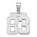 14kw Medium Polished Number 83 Charm