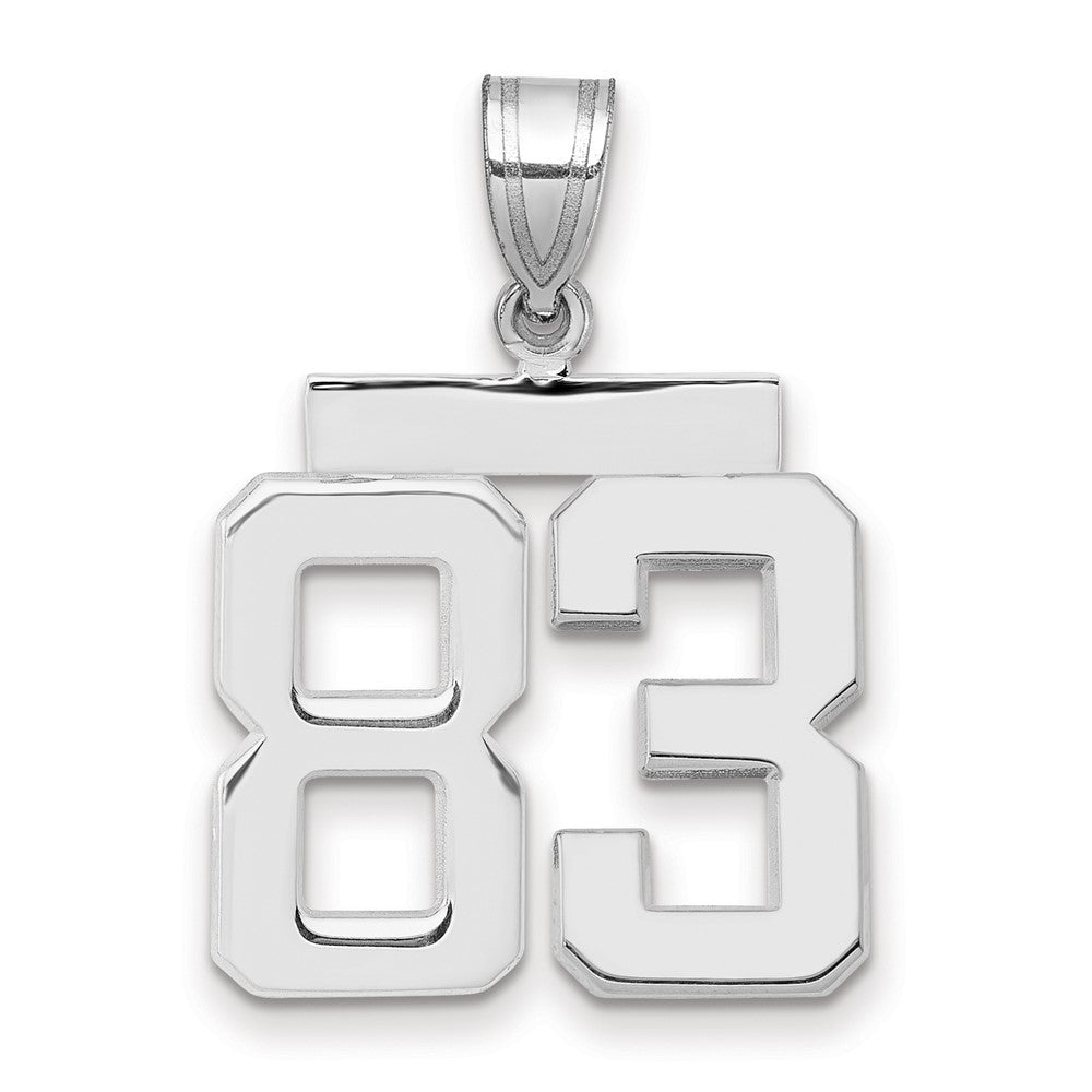 14kw Medium Polished Number 83 Charm