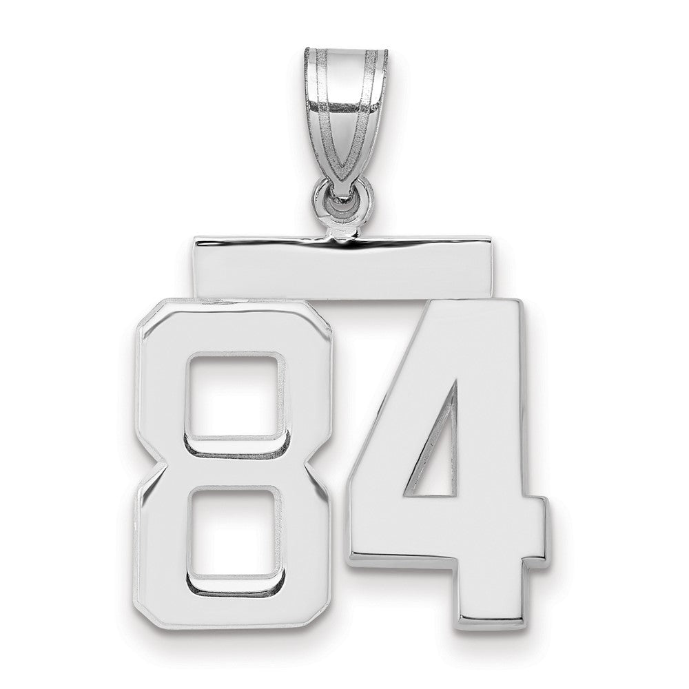 14kw Medium Polished Number 84 Charm