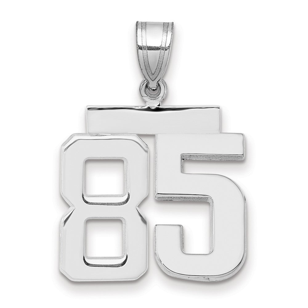 14kw Medium Polished Number 85 Charm