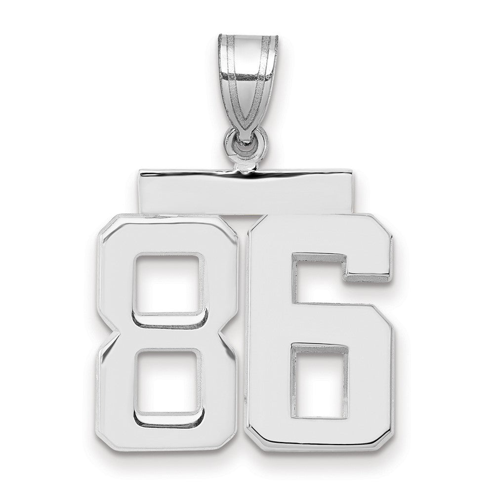 14kw Medium Polished Number 86 Charm