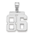 14kw Medium Polished Number 86 Charm