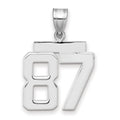 14kw Medium Polished Number 87 Charm
