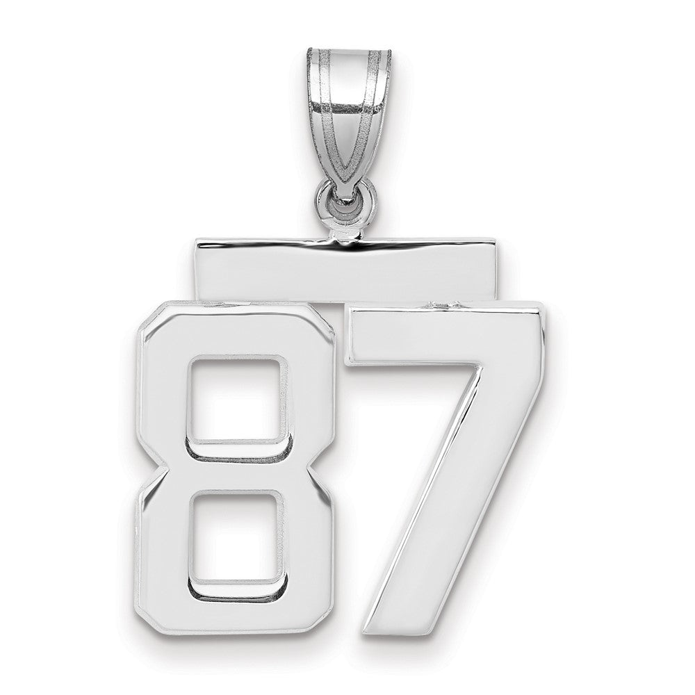 14kw Medium Polished Number 87 Charm