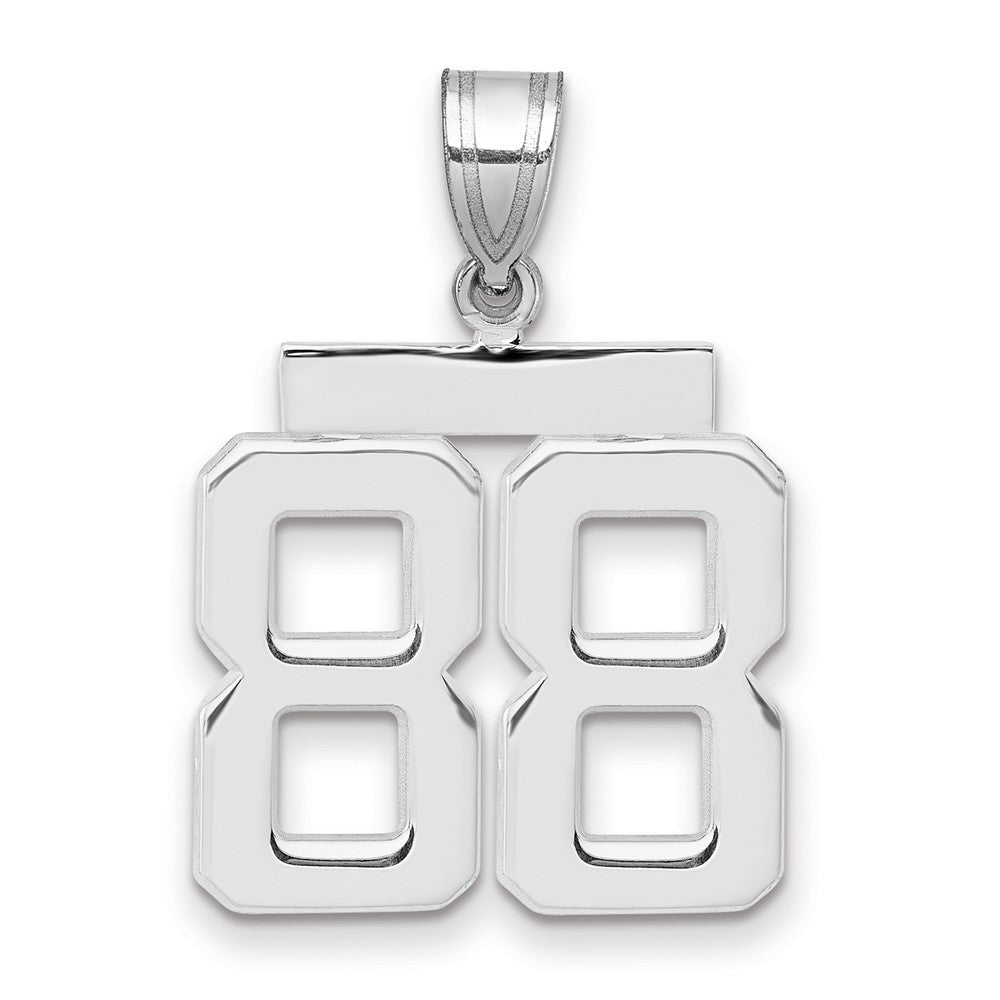 14kw Medium Polished Number 88 Charm