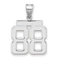 14kw Medium Polished Number 88 Charm