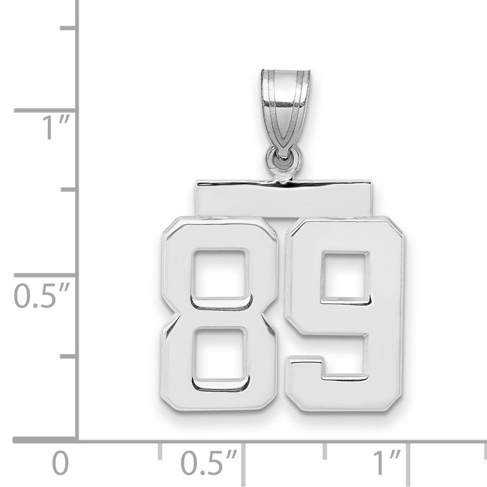 14kw Medium Polished Number 89 Charm