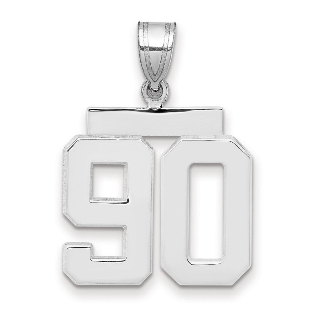 14kw Medium Polished Number 90 Charm
