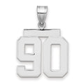 14kw Medium Polished Number 90 Charm