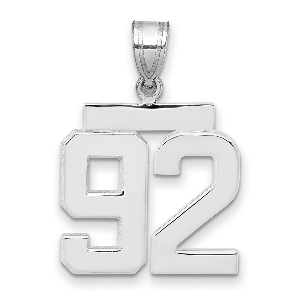 14kw Medium Polished Number 92 Charm