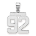 14kw Medium Polished Number 92 Charm