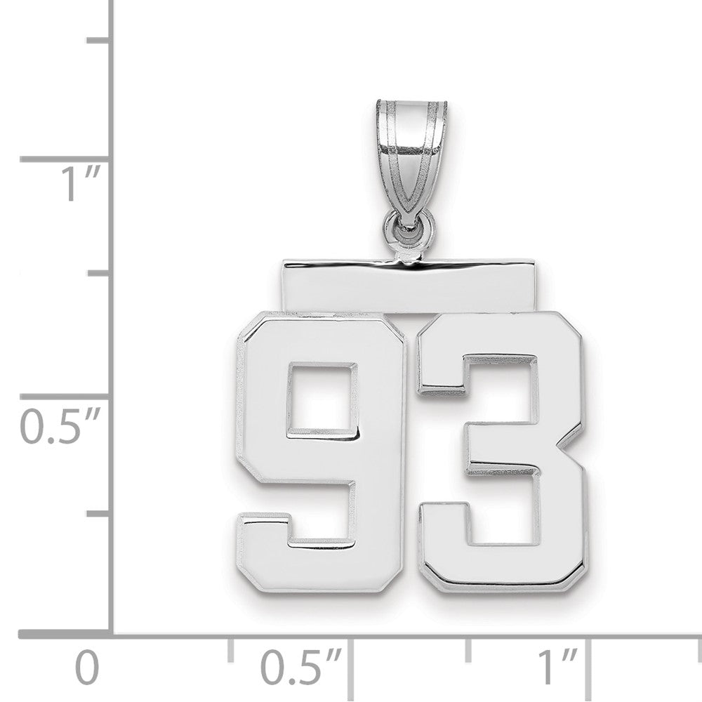 14kw Medium Polished Number 93 Charm