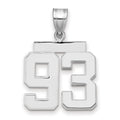 14kw Medium Polished Number 93 Charm