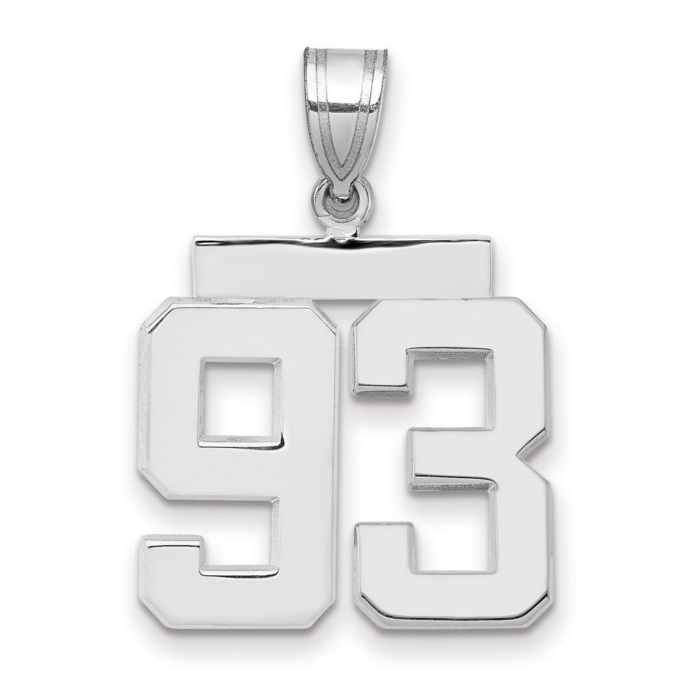 14kw Medium Polished Number 93 Charm