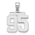 14kw Medium Polished Number 95 Charm